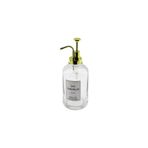 Modafiks YUVARLAK CAM ŞİŞE - ŞEFFAFSIVI SABUNLUK 500ML POMPA - MUSLUK AYRIK MODEL BAŞLI (4767)