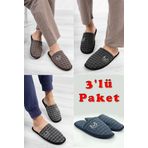 Modafrato 3'LÜ Paket Motif Erkek Terlik Ev Terliği