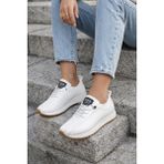 ModaFrato MR-400 Lastikli Ortopedik Kadın Ayakkabı Spor Ayakkabı Günlük Casual Sneakers - Beyaz