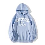 Modagen San Francisco Baskılı Bebe Mavi Oversize Kapüşonlu Sweatshirt