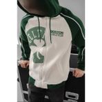 Modajur Celtıc Boston Yeşil Füme Celtıc Boston Yeşil Beyaz 3 Iplik Şardonlu Kapüşonlu Sweat Kaliteli Kışlık Fermuarlı Hırka - 2XL - Yeşil - Beyaz