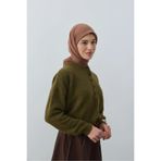 Modakaşmir Aya Pamuk Eşarp Kızıl Kahve