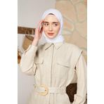 Modakaşmir Bambu Beyaz Rengi Şal