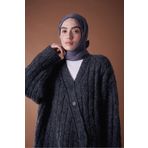 Modakaşmir Bambu Şal Serisi Koyu Gri