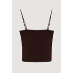 Modal Askılı Crop Basic Atlet Kahverengi
