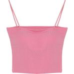 Modal Askılı Crop Basic Atlet Pembe - Pembe