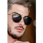 ModaLand Pablo Black Retro Yuvarlak Erkek Güneş Gözlüğü