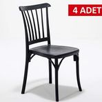 Modalife 4 Adet Violet Siyah Mutfak Sandalyesi