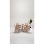 ModaLife Apex 80 x 80 Camlı Bahçe&balkon&teras Mobilyası – Cappucino - Kare - 1