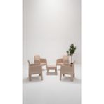 ModaLife Apex Bahçe&balkon&teras Mobilyası - Cappucino - Kare - 1
