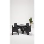 ModaLife Apex Mindersiz Bahçe&balkon&teras Mobilyası - Antrasit - Kare - 1