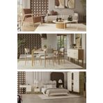 Modalife Eco Bohem Üçlü Midi Düğün Paketi - Oturma Grubu / Yatak Odası Takımı / Yemek Odası Takımı