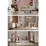Modalife Linen Midi Düğün Paketi - Oturma Grubu / Yatak Odası Takımı / Yemek Odası Takımı