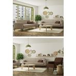 Modalife Mitra 3+3+1 Salon&oturma Odası Koltuk Takımı - Krem&Kahve