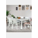 Modalife Rattan Home 6 Kişilik Bahçe Masa Takımı-beyaz