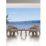 Modalife Şile Pratik Bahçe, Balkon, Teras Oturma Takımı 1-1-Sehpa Bahçe Takımı, Bahçe Mobilyası / Cappucino