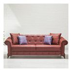 Modalife Valentino Bordo Üçlü Yataklı Kanepe