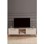 Modalife White 160X35 2 Kapaklı Tv Sehpası - Beyaz