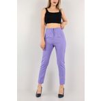 ModaLy Moda Yeni Moda Lila Cepsiz Bayan Pantolon