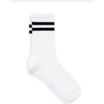 Modam Çorap 4 Çift Unisex Beyaz Çizgili Kolej - 36 - 42