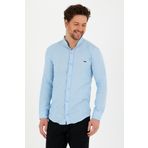 MODAMESTO Erkek Açık Mavi Slim Fit Hakim Yaka Gömlek