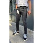 Modamesto Erkek Antrasit Slim Fit Lazerli Likralı Jean Pantolon - 32