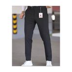 MODAMESTO Erkek Antrasit Slim Fit Likralı Yan Cep Bilek Boy Düz Kumaş Pantolon