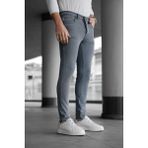 Modamesto Erkek Füme Slim Fit Likralı Dar Paça Lazerli Kot Pantolon - 31