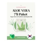 ModamKore7'li Paket Aloe Vera Kore Yüz Maskesi – Yoğun Nem - Ferahlık - Sakinleştirici Etki