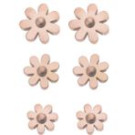 Modamugo Çelik Üçlü Papatya Çiçekli Küpe - Rose