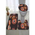 MODANOİVA Leke Tutmaz Yıkanabilir Kaymaz Dot Taban 3'lü Klozet Takımı Mnkz6006