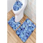 MODANOİVA Leke Tutmaz Yıkanabilir Kaymaz Dot Taban 3'lü Klozet Takımı Mnkz6045