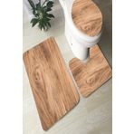 MODANOİVA Leke Tutmaz Yıkanabilir Kaymaz Dot Taban 3'lü Klozet Takımı Mnkz6061