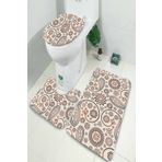MODANOİVA Leke Tutmaz Yıkanabilir Kaymaz Dot Taban 3'lü Klozet Takımı Mnkz6066