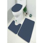 MODANOİVA Leke Tutmaz Yıkanabilir Kaymaz Dot Taban 3'lü Klozet Takımı Mnkz6074