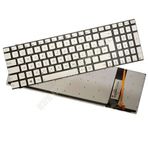 Modanom Asus ile uyumlu ROG G550 G550J G550Jk G550Jx Klavye Gümüş Türkçe Işıklı