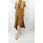 Modaonna Camel Asimetrik Kloş Elbise - L