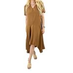 Modaonna Camel Asimetrik Kloş Elbise - S