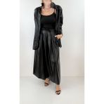 Modaonna Siyah Deri Maxi Etek - L