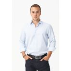 Modaplaza 2144 Mavi Slim Fit Kesim Uzun Kol Erkek Gömlek
