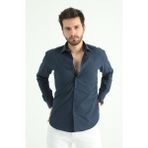 Modaplaza Erkek U.kol Slimfit Gömlek 1064 - 2XL - Lacivert