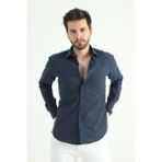 Modaplaza Erkek U.kol Slimfit Gömlek 1064 - Lacivert