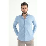 Modaplaza Erkek U.kol Slimfit Gömlek 1064 - Orta Mavi