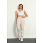 Modaplaza Kadın 2 Ip Eşofman Alt 3011 - Bej - XL