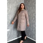 Modaplaza Kadın Kapitone Kaban 5577 - Gri - 50