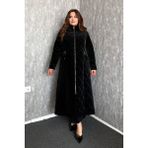Modaplaza Kadın Kapitone Uzun Kaban 5576 - 42 - Siyah