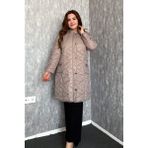 Modaplaza Kadın Kapitone Uzun Kaban 5579 - 50 - Gri