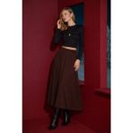 Modaplaza Kadın Kiloş Oysho Etek 0980 - Kahve - XL