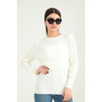 Modaplaza Kadın Saç Örgü Anne Kazak 5384 - Standart - Ekru
