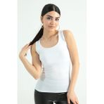 Modaplaza Kadın Triko Atlet 21416 - S - Beyaz